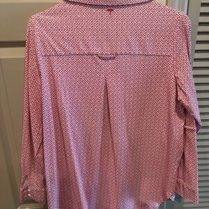 NWOT. Tyler Boe. Never Worn. Geometric Patterned Red Women's Top